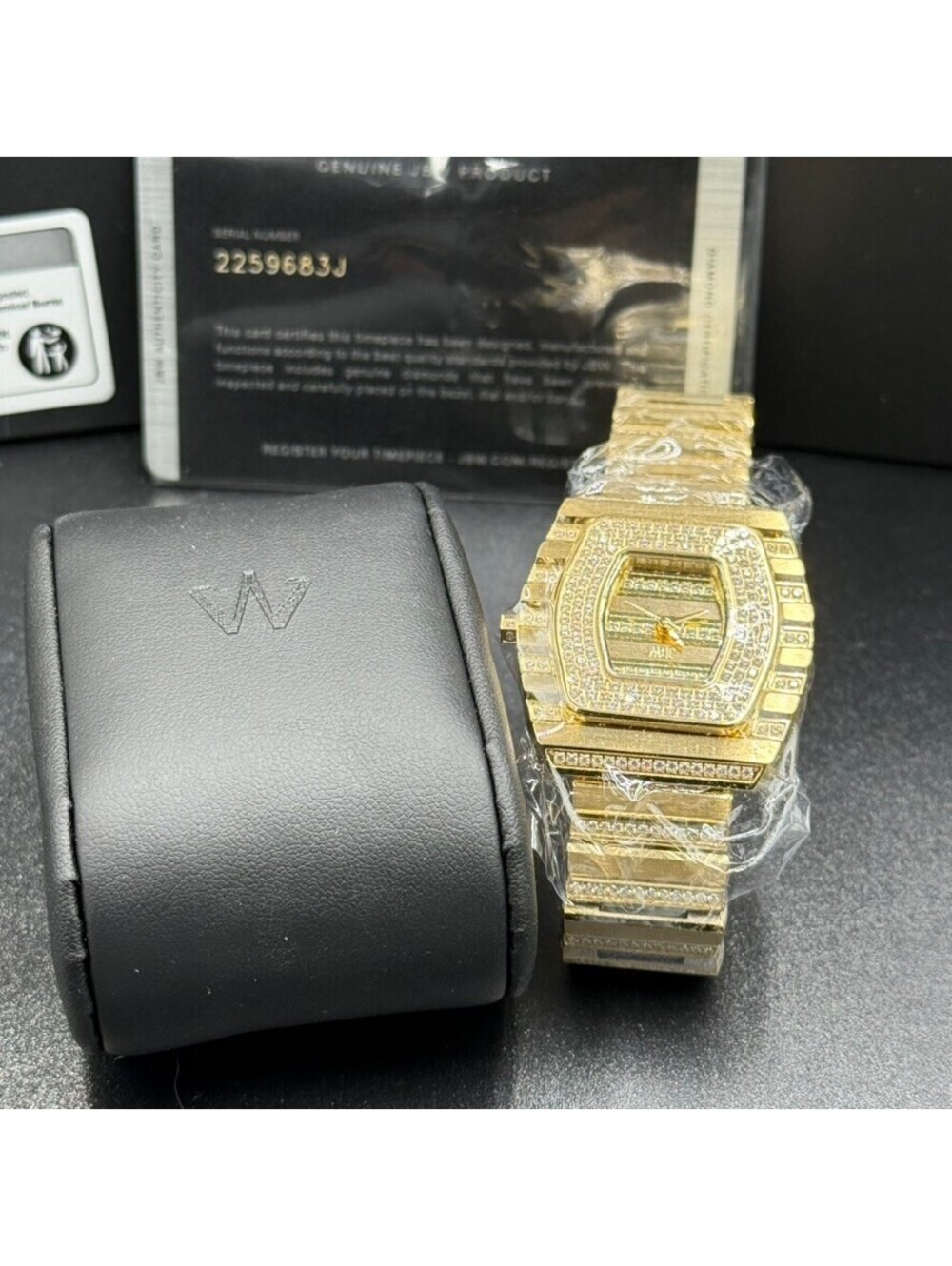 JBW Women's Gold Tone Crystal Accented Watch